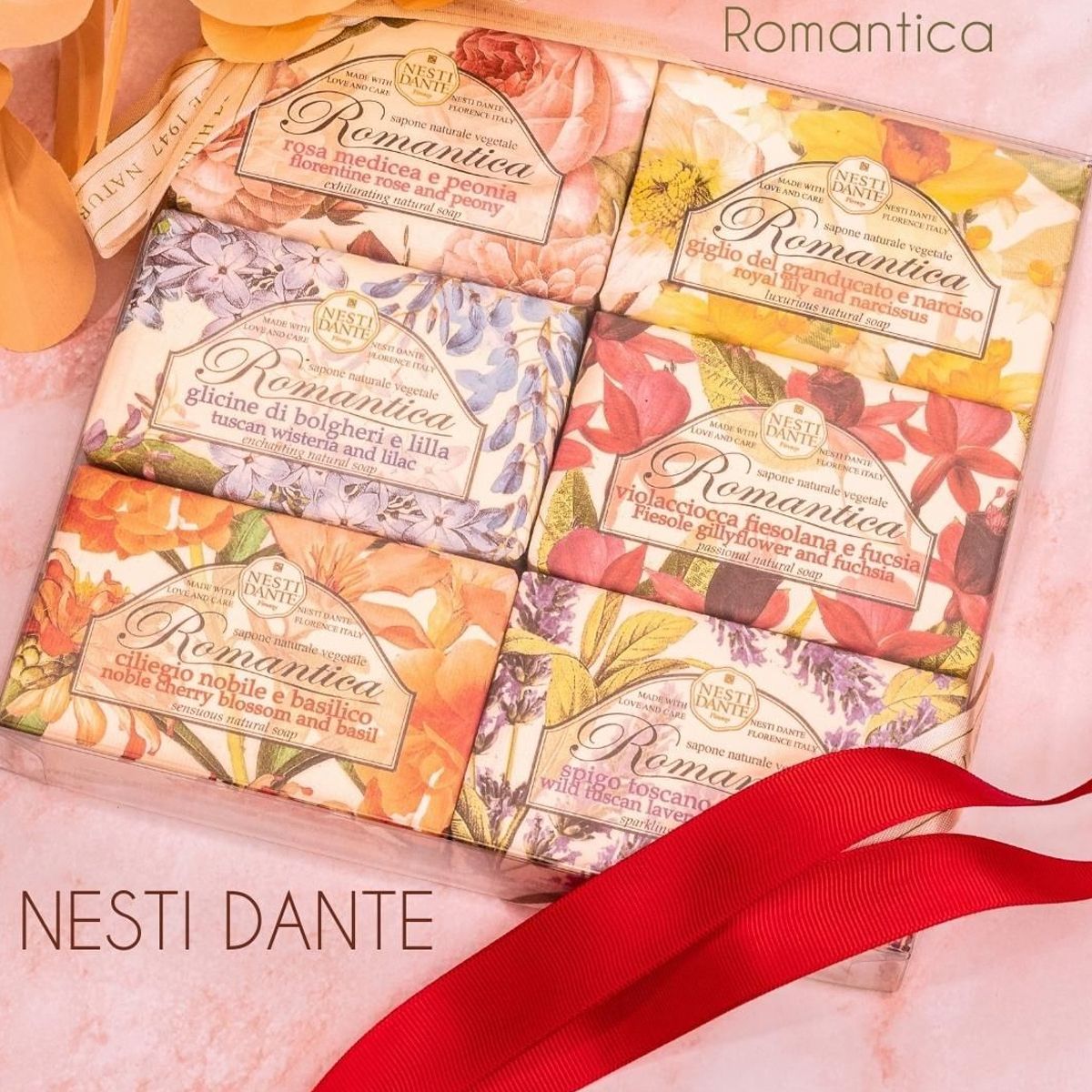 Nesti Dante romantica geschenkset zeep 6x150gr.