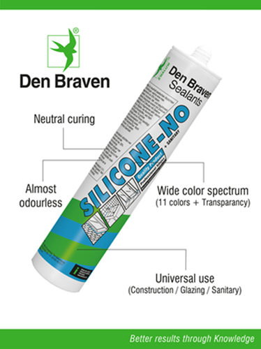 Den Braven Zwaluw silicone-no + sanitary | 310 ml | transparant - 30618947